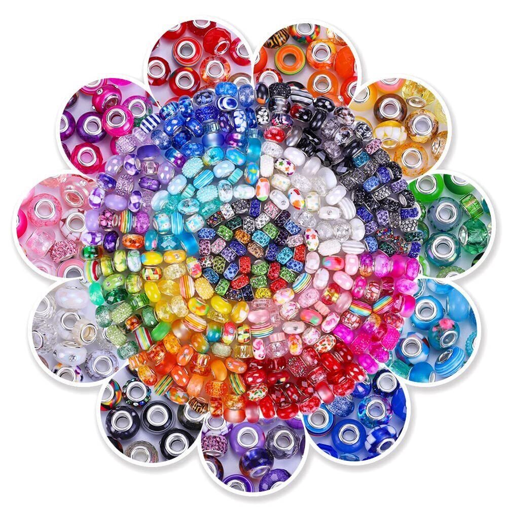 1731 European Large Hole Spacer Charm Fairy Wands Rhinestone Craft Beads